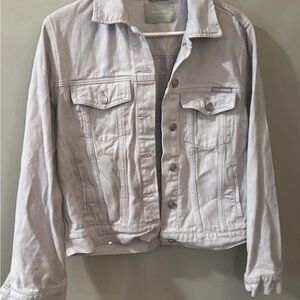 Classic Light Gray Denim Jacket for Women